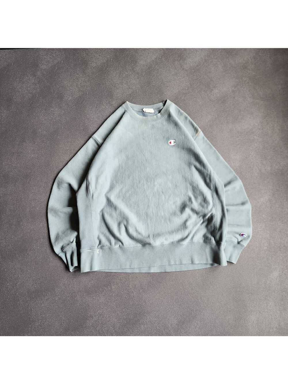 Teal Champion Reverse Weave Blank Sweatshirt XL
